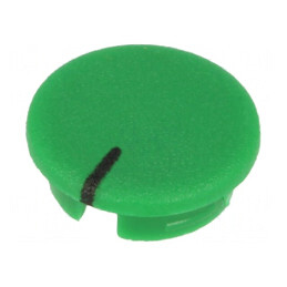 Capac ABS Verde cu Indicator Negru Rotund | Electronic-mag.ro | Componente Electronice