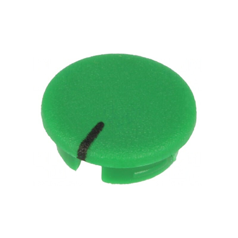 Capac ABS Verde cu Indicator Negru Rotund | Electronic-mag.ro | Componente Electronice