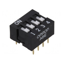 Comutator DIP-SWITCH 4 Secțiuni ON-OFF 24VDC | Electronic-mag.ro | Componente Electronice