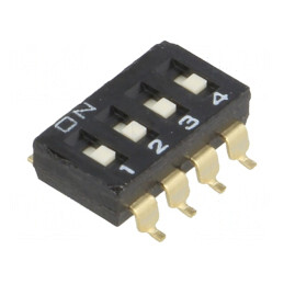 DIP-Switch 4 Secțiuni ON-OFF 24VDC | Electronic-mag.ro | Componente Electronice