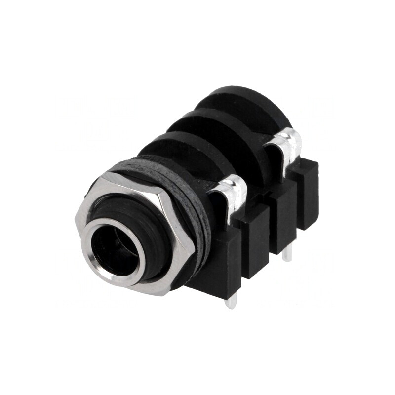 Soclu Jack 6,3mm Mamă Mono 90° THT | Electronic-mag.ro | Componente Electronice