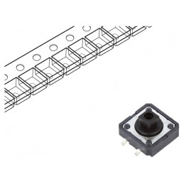 Microîntrerupător TACT SMD SPST-NO 0,05A 24V