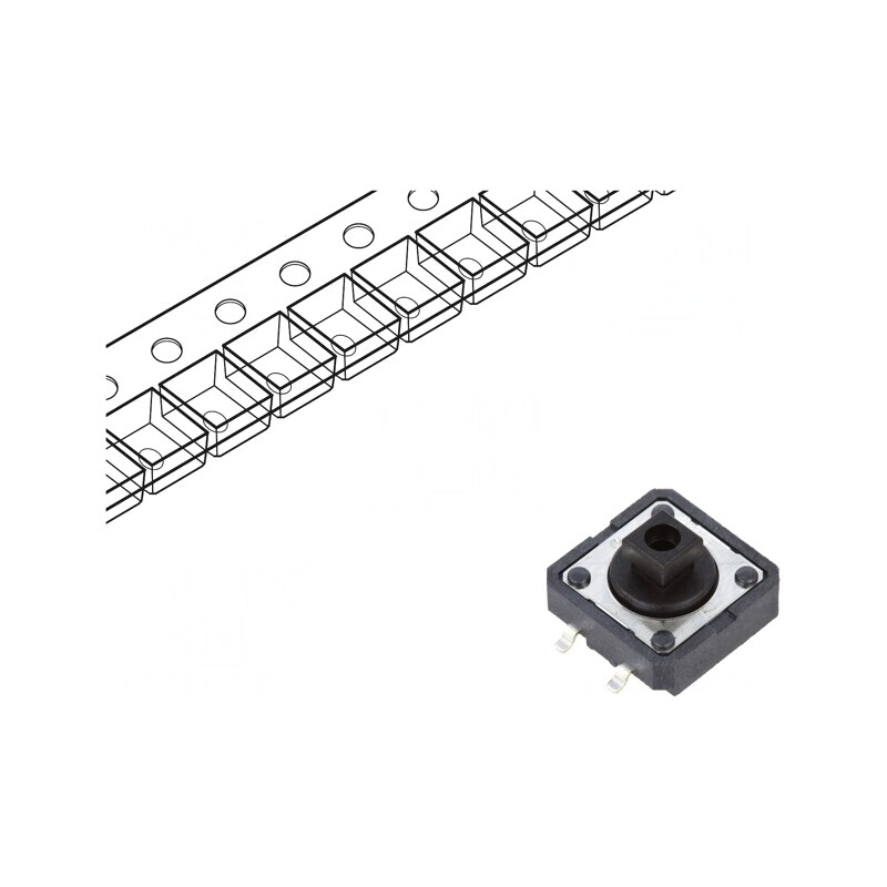 Microîntrerupător TACT SMD SPST-NO 0,05A 24V | Electronic-mag.ro | Componente Electronice