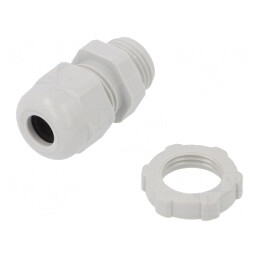 Garnitură etanşare PG9 IP68 poliamidă gri | Electronic-mag.ro | Componente Electronice