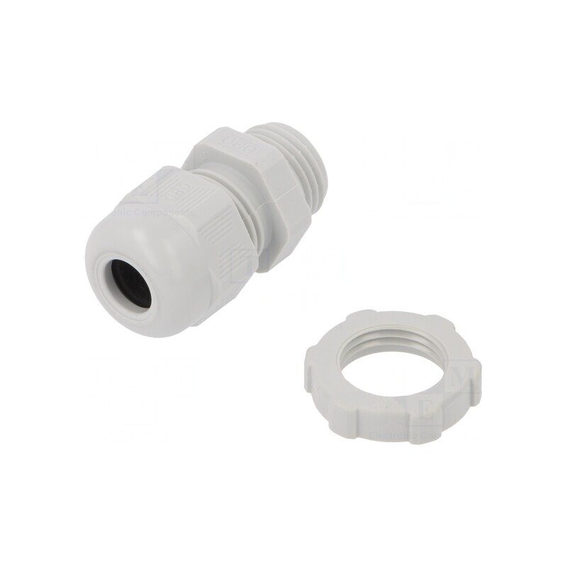 Garnitură etanşare PG9 IP68 poliamidă gri | Electronic-mag.ro | Componente Electronice