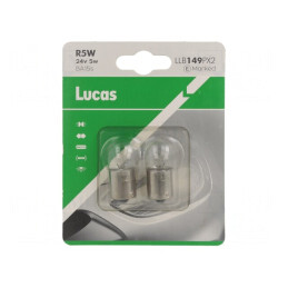 Lampă auto transparentă 24V 5W R5W BA15S | Electronic-mag.ro | Componente Electronice