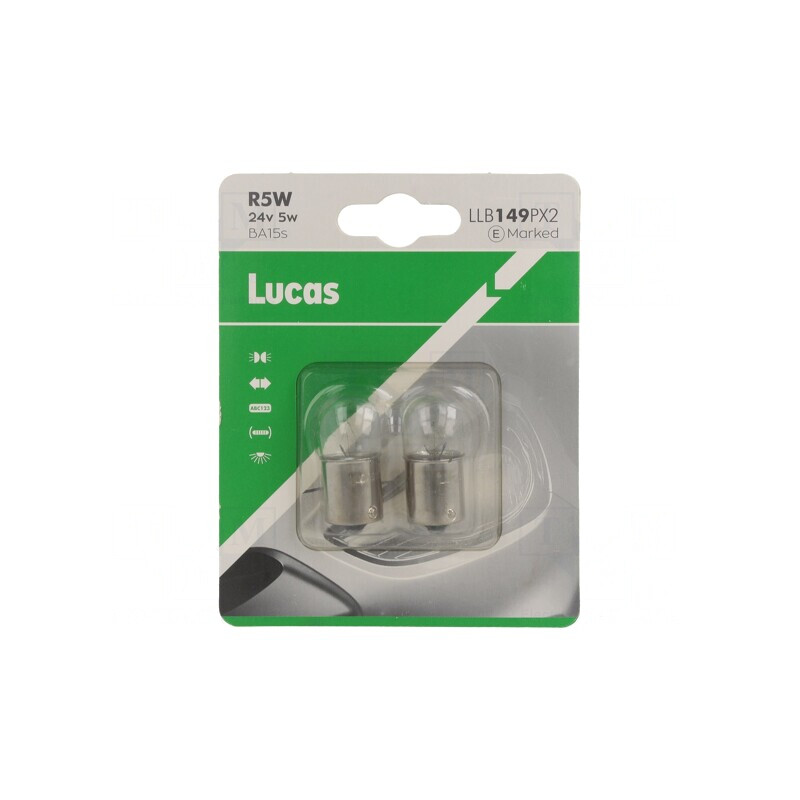 Lampă auto transparentă 24V 5W R5W BA15S | Electronic-mag.ro | Componente Electronice