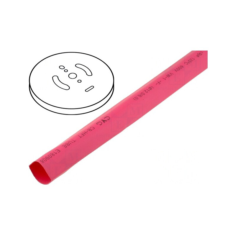 Manșon Termocontractabil Roșu 19,1mm 2:1  | Electronic-mag.ro | Componente Electronice