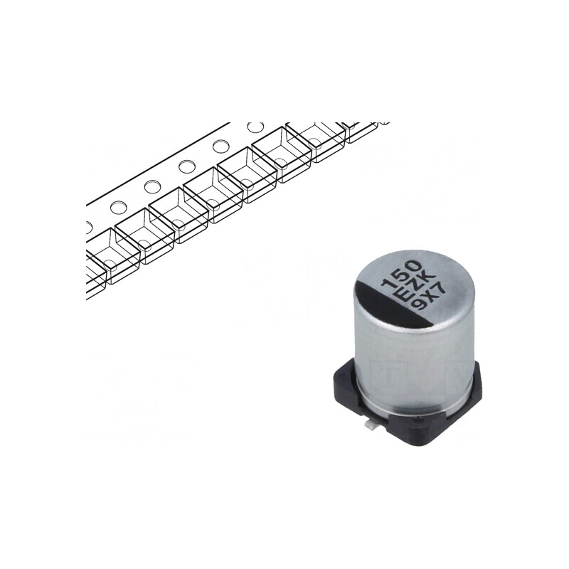 Condensator Hibrid 150uF 25V SMD 30mΩ | Electronic-mag.ro | Componente Electronice