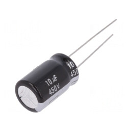 Condensator Electrolitic THT 10uF 450VDC 12.5x20mm 20% | Electronic-mag.ro | Componente Electronice