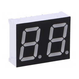 Afișaj LED 7 Segmente 14,2mm 2 Digits Albastru | Electronic-mag.ro | Componente Electronice