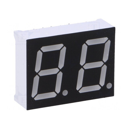 Afișaj LED 7 Segmente 14,2mm 2 Digits Albastru | Electronic-mag.ro | Componente Electronice