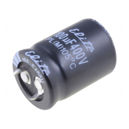 Condensator electrolitic SNAP-IN 100uF 400V Ø22x31mm | Electronic-mag.ro | Componente Electronice