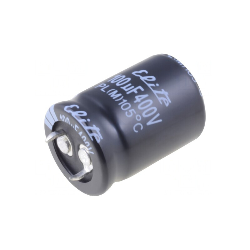 Condensator electrolitic SNAP-IN 100uF 400V Ø22x31mm | Electronic-mag.ro | Componente Electronice