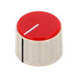 Buton rotativ gri roșu cu indicator 6mm