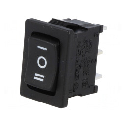 Comutator Basculant SP3T ON-OFF-ON 10A/250VAC Negru | Electronic-mag.ro | Componente Electronice