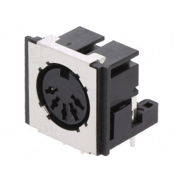 Soclu DIN 5 pini ecranat 180° 90° THT | Electronic-mag.ro | Componente Electronice