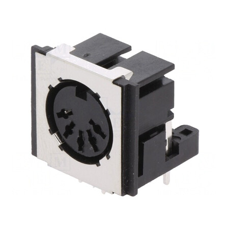 Soclu DIN 5 pini ecranat 180° 90° THT | Electronic-mag.ro | Componente Electronice