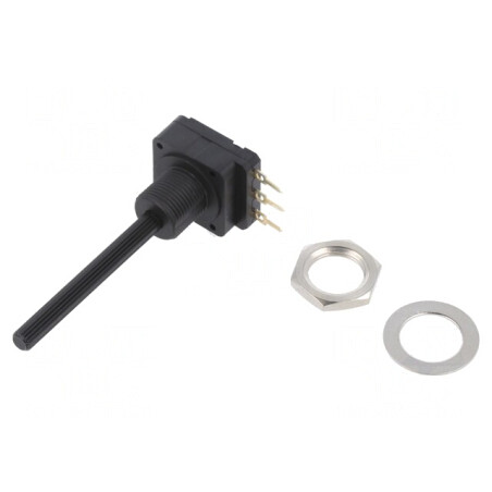 Potentiometru Axial 1kΩ 200mW THT 4mm Plastic Mono Cărbune | Electronic-mag.ro | Componente Electronice