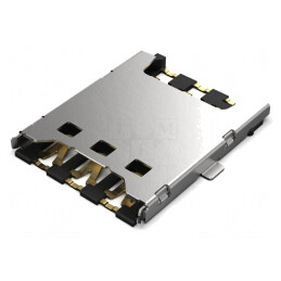 Conector Nano SIM 6 Pin 1,35mm Gold SMT | Electronic-mag.ro | Componente Electronice