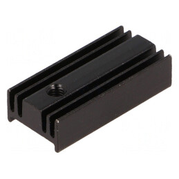 Radiator Negru TO220 25.4x12x6.5mm 40K/W | Electronic-mag.ro | Componente Electronice