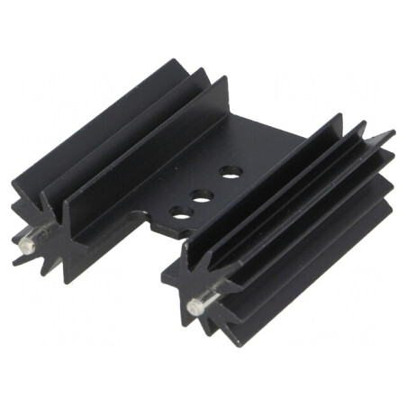Radiator TO220 Aluminiu Negru 38.1mm 10.8K/W | Electronic-mag.ro | Componente Electronice