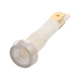 Lampă Control LED Albă 12V 12VAC Ø10mm | Electronic-mag.ro | Componente Electronice