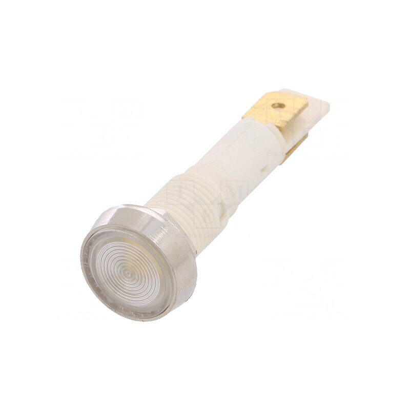 Lampă Control LED Albă 12V 12VAC Ø10mm | Electronic-mag.ro | Componente Electronice