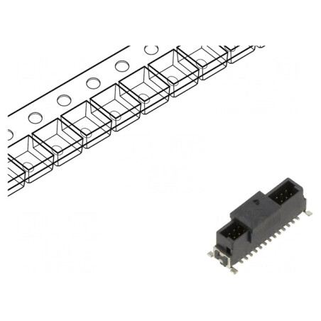 Conector PCB-PCB Mamă 12 PIN 1,27mm SMT Archer Kontrol | Electronic-mag.ro | Componente Electronice