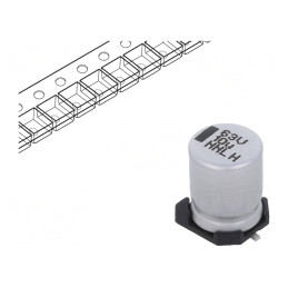 Condensator Electrolitic SMD 10uF 63V 8x8x10mm | Electronic-mag.ro | Componente Electronice