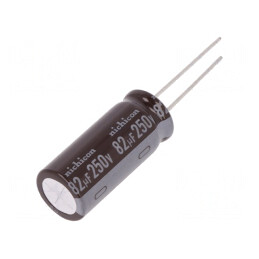 Condensator Electrolitic THT 82uF 250V 12.5x31.5mm | Electronic-mag.ro | Componente Electronice