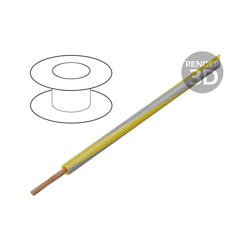 Cablu Electric PVC 1.5mm2 Galben-Gri 300/500V | Electronic-mag.ro | Componente Electronice