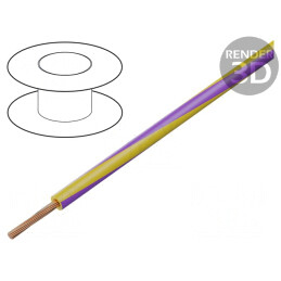 Cablu Electric Cu 1,5mm2 PVC Galben-Violet 300/500V | Electronic-mag.ro | Componente Electronice