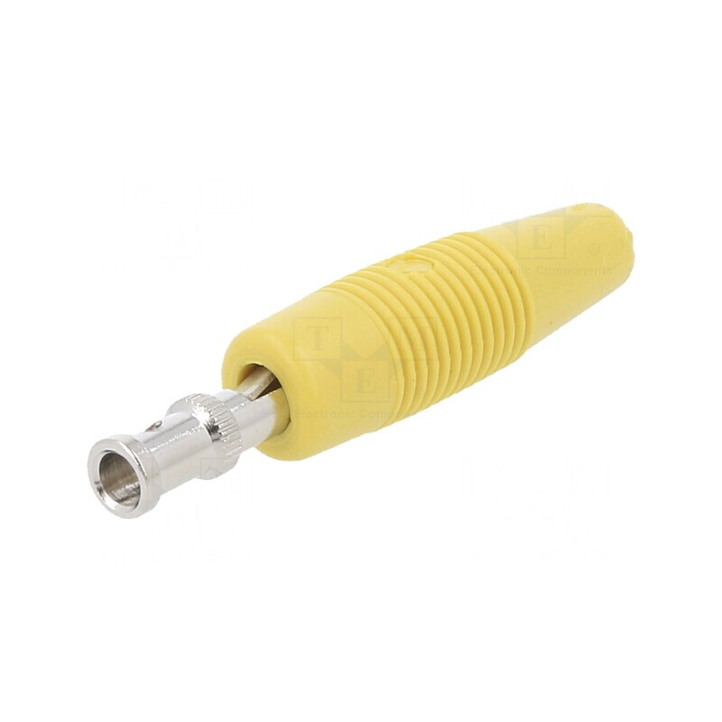 Mufă banană galbenă 4mm 30A 60VDC | Electronic-mag.ro | Componente Electronice