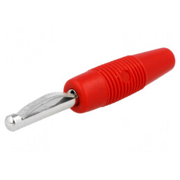 Mufă banană 4mm 30A roșie neizolată | Electronic-mag.ro | Componente Electronice