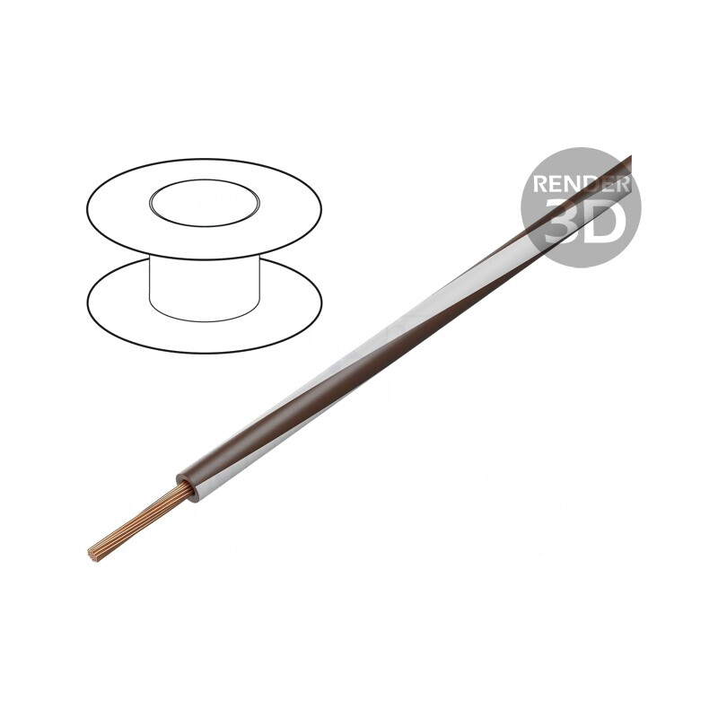 Cablu Electric 1.5mm² PVC Maro-Alb 100m | Electronic-mag.ro | Componente Electronice