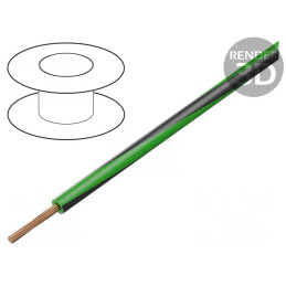 Cablu Electrice PVC Verde-Negru 1.5mm2 300V/500V | Electronic-mag.ro | Componente Electronice