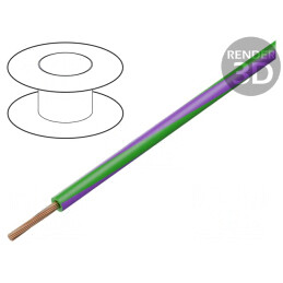 Cablu electric 1,5mm2 PVC verde-violet 300V/500V | Electronic-mag.ro | Componente Electronice