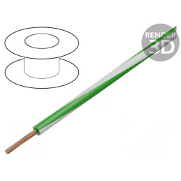Cablu PVC Verde-Alb 1,5mm2 | Electronic-mag.ro | Componente Electronice