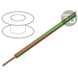 Cablu PVC 1.5mm2 Cu Roșu-Verde 300V/500V | Electronic-mag.ro | Componente Electronice