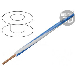 Cablu Electric Cu 1,5mm2 PVC Alb-Albastru 300V/500V | Electronic-mag.ro | Componente Electronice