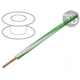 Cablu Electric PVC 1,5mm² Alb-Verde 300V/500V | Electronic-mag.ro | Componente Electronice