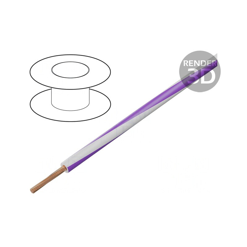 Cablu Electric 1,5mm2 PVC Alb-Violet 300V/500V | Electronic-mag.ro | Componente Electronice