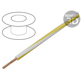 Cablu Electric H05V-K 1,5mm² PVC Alb-Galben | Electronic-mag.ro | Componente Electronice