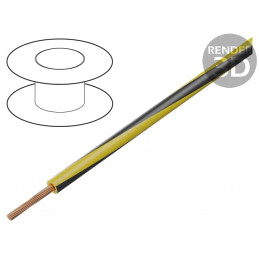 Cablu Electric Cupru 1,5mm2 PVC Galben-Negru 300V/500V | Electronic-mag.ro | Componente Electronice