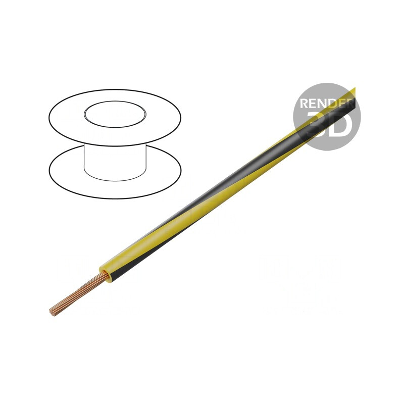 Cablu Electric Cupru 1,5mm2 PVC Galben-Negru 300V/500V | Electronic-mag.ro | Componente Electronice