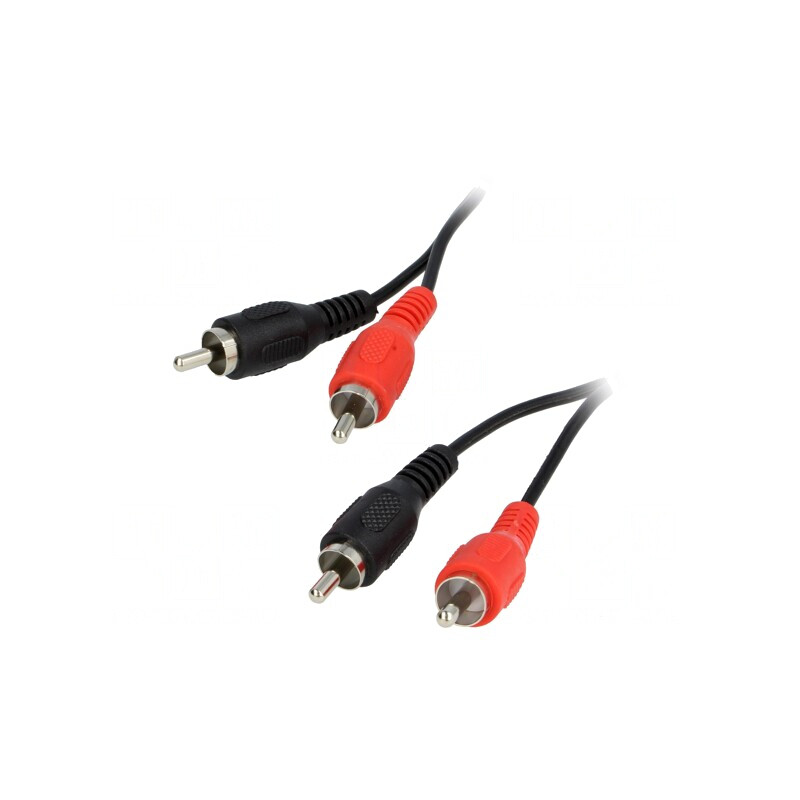 Cablu RCA dublu 1,5m negru | Electronic-mag.ro | Componente Electronice