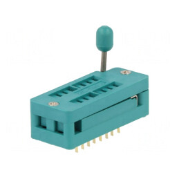 Soclu: circuite integrate; ZIF; DIP16; 7,62mm; THT; demontabil