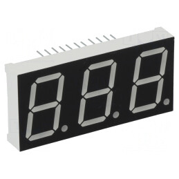 Afișaj LED 7 Segmente 20mm 3 Digiti Roșu | Electronic-mag.ro | Componente Electronice