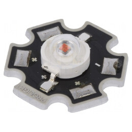 LED Putere Ambră 3W 700mA 130° | Electronic-mag.ro | Componente Electronice